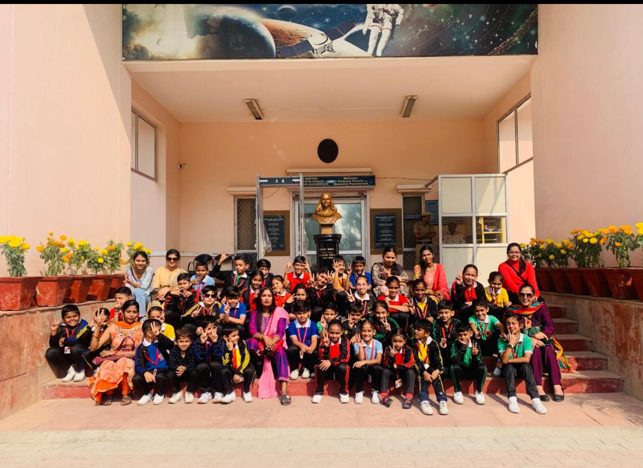 Students during educational tour learning visit